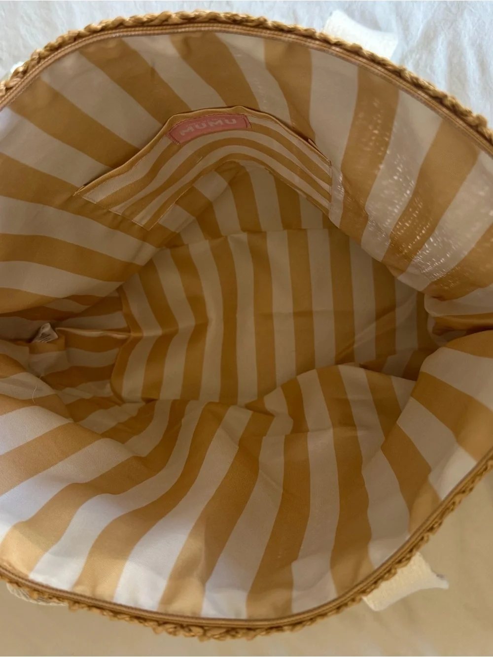 Show Me Your MuMu Natural Straw Tote with Cream Straps